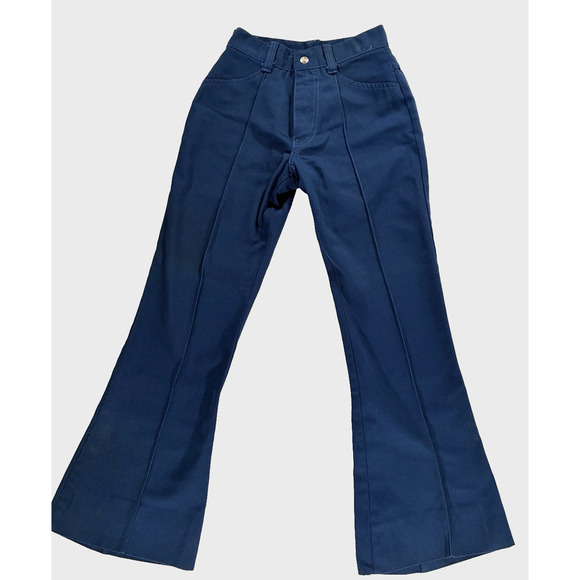 VTG 70's Fenton Blue Bell Bottom Jeans Womens Size 23 Petite Small Western Wear - Picture 1 of 7